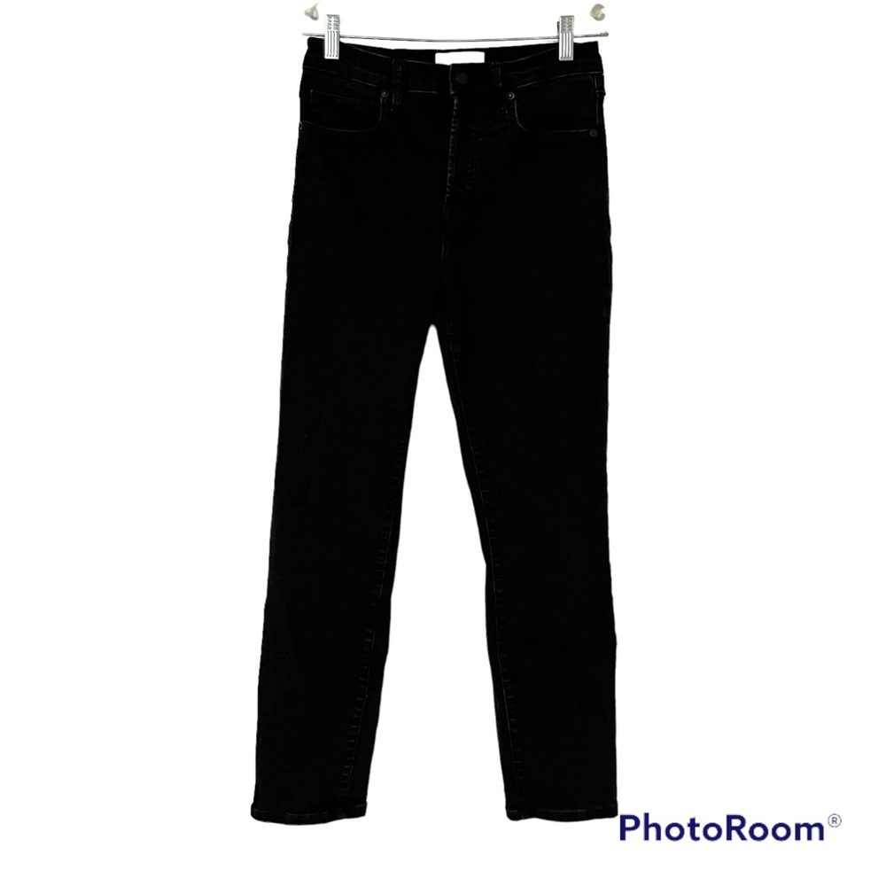 Everlane High-rise Button Front Cigarette Jean in Black. Size 28